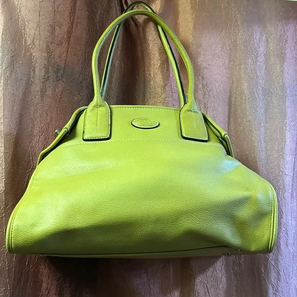Tod's Leather Top Handle Satchel Handbag Purse